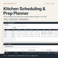 Kitchen Scheduling & Prep Planner