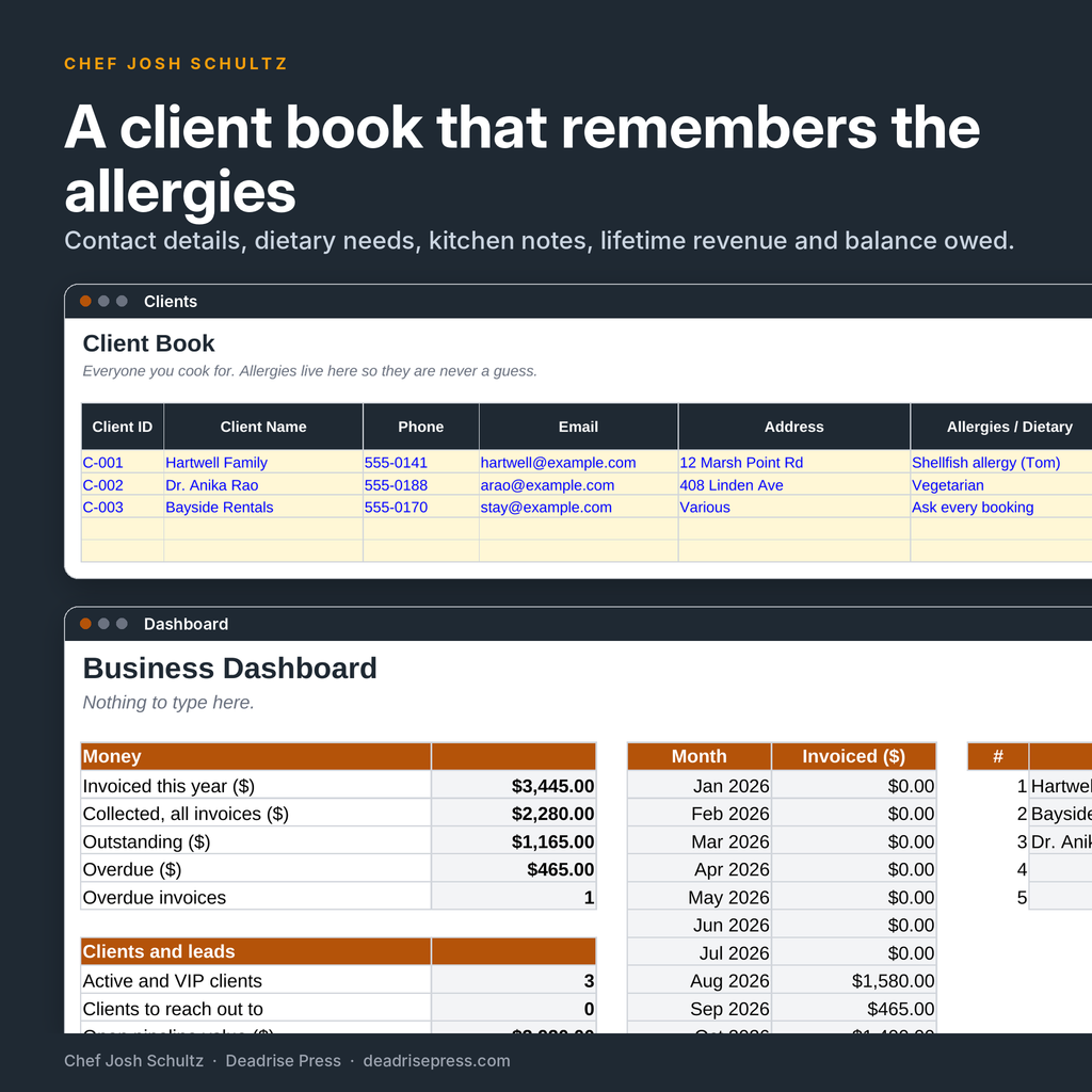 Private Chef Invoice & Client System