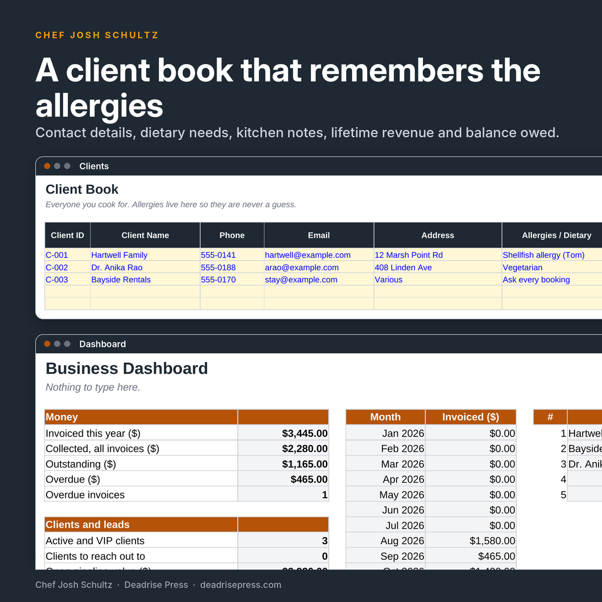 Private Chef Invoice & Client System