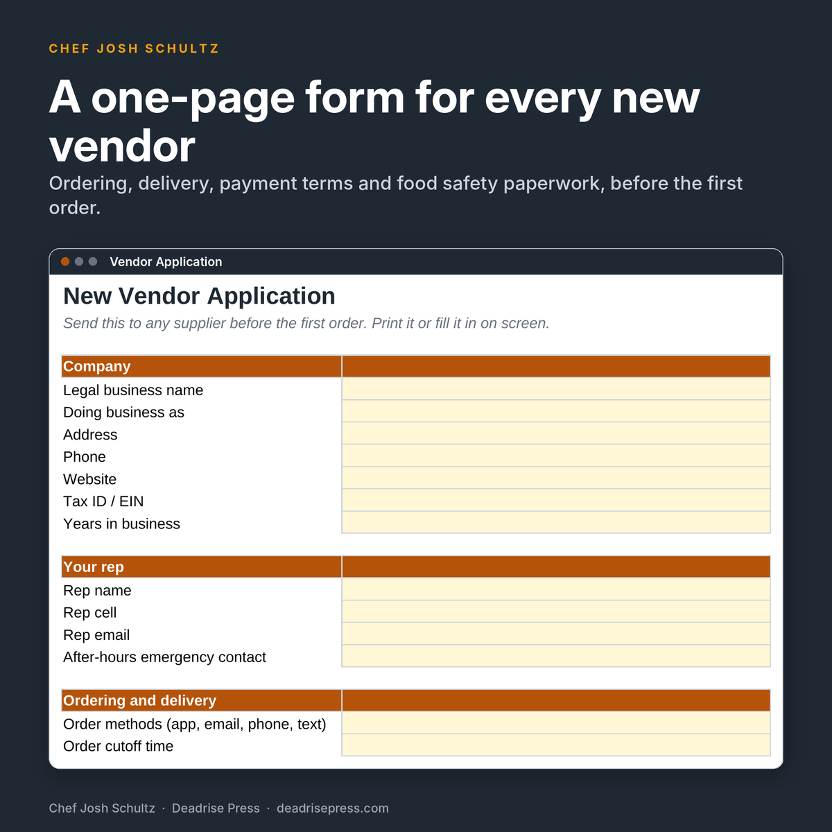 Vendor Onboarding Kit