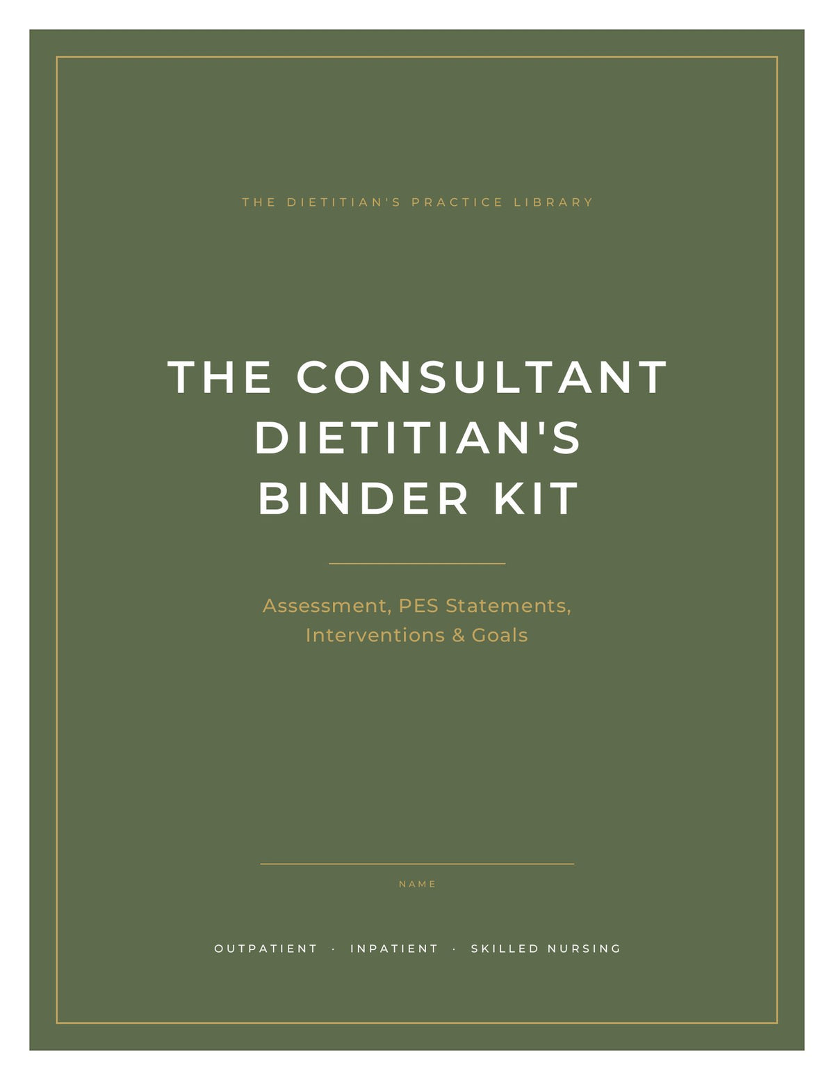 The Consultant Dietitian's Binder Kit