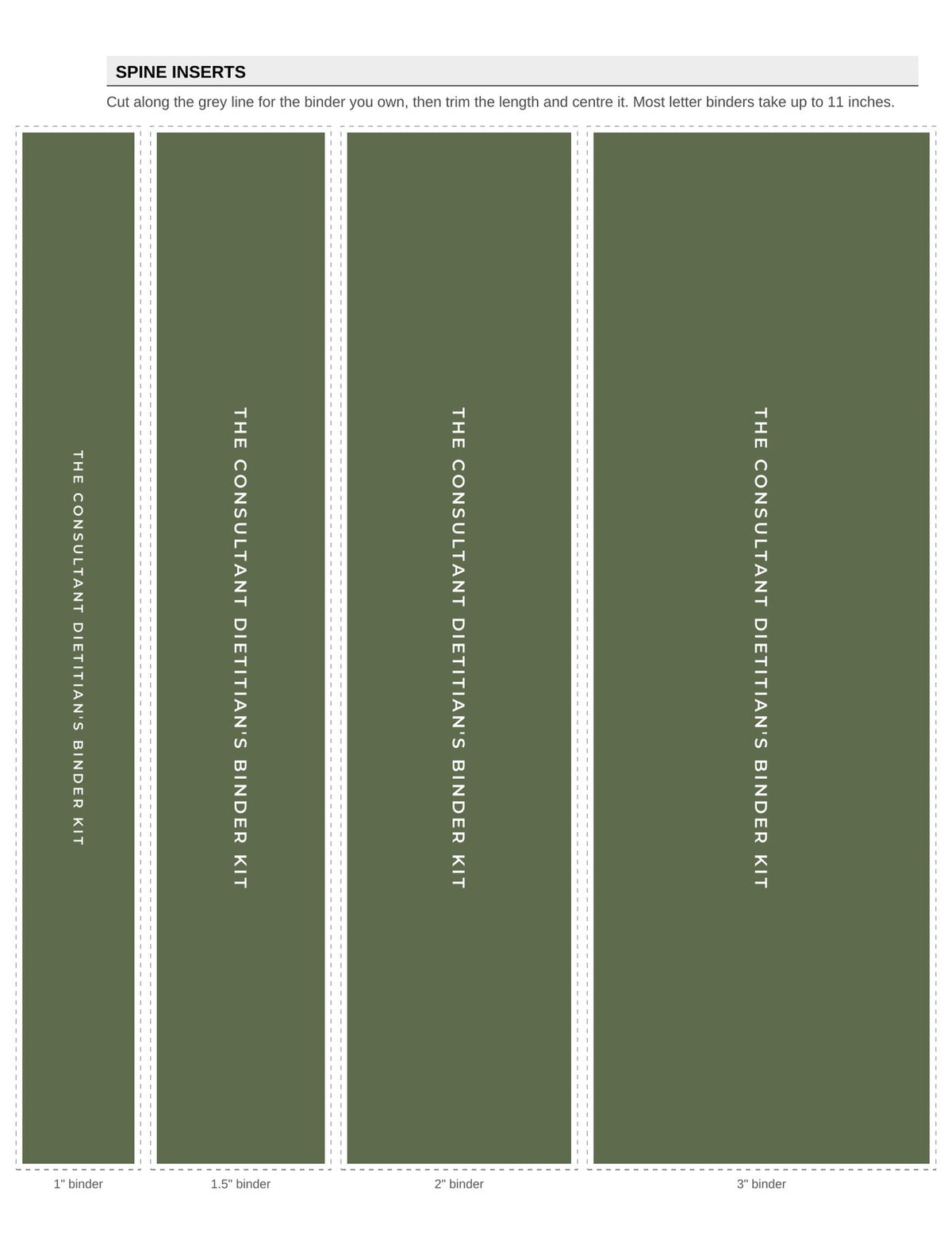 The Consultant Dietitian's Binder Kit
