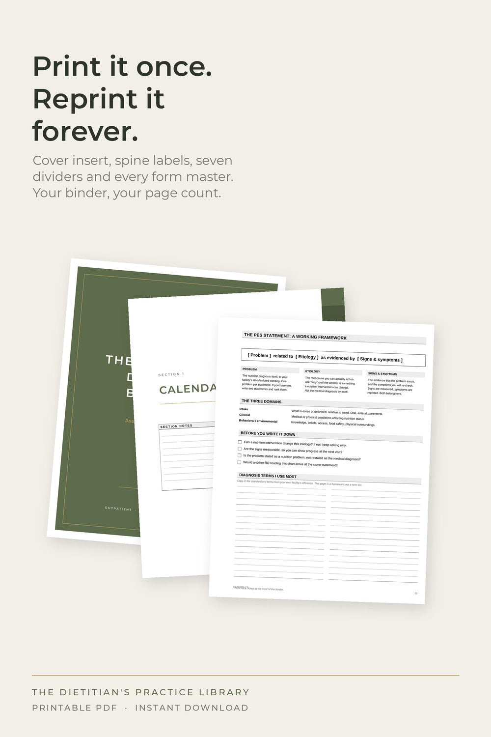 The Consultant Dietitian's Binder Kit