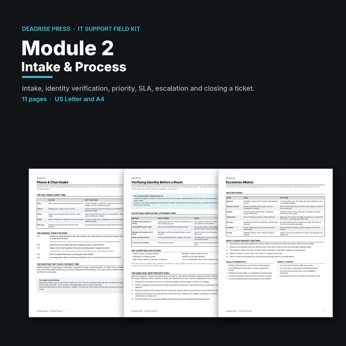 IT Support Field Kit Module 2: Intake & Process