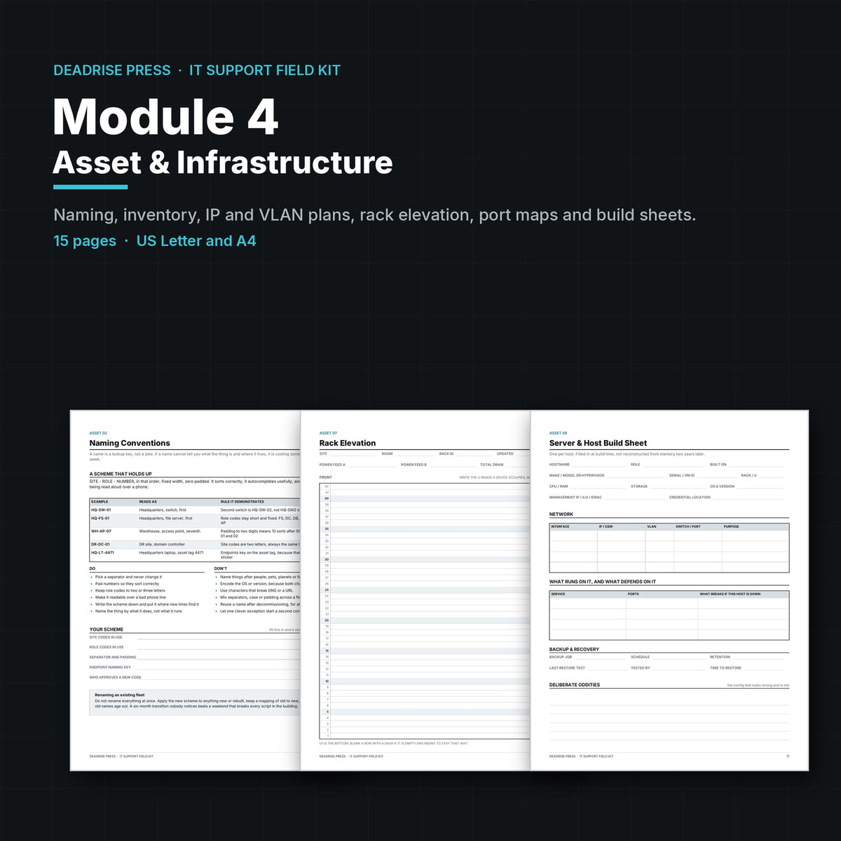 IT Support Field Kit Module 4: Asset & Infrastructure printable PDF cover